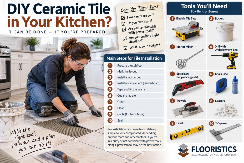 DIY ceramic tile installation