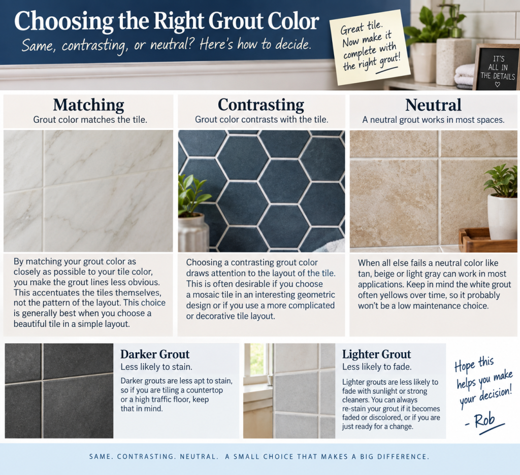 choosing grout color