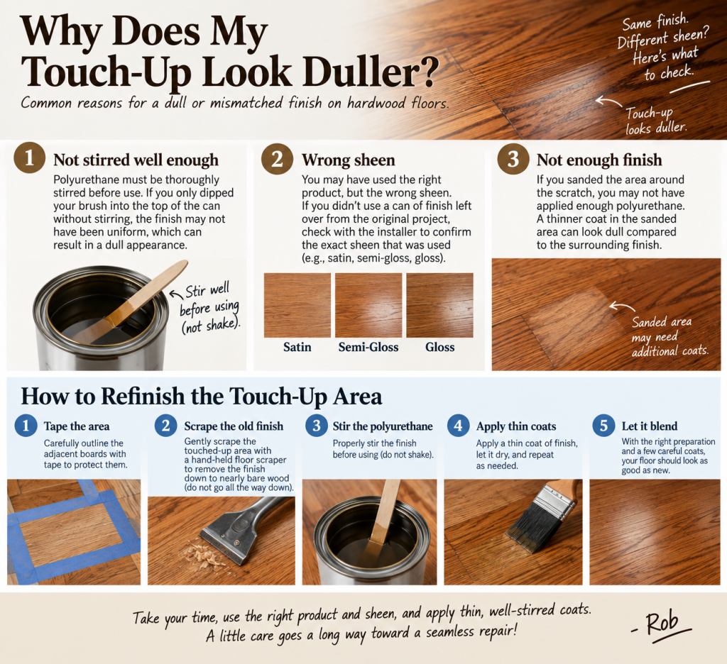 dull hardwood floor touch-up