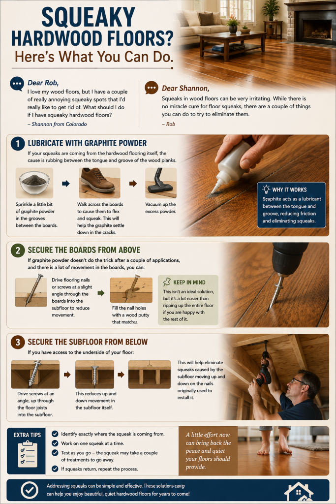 fix squeaky hardwood floors
