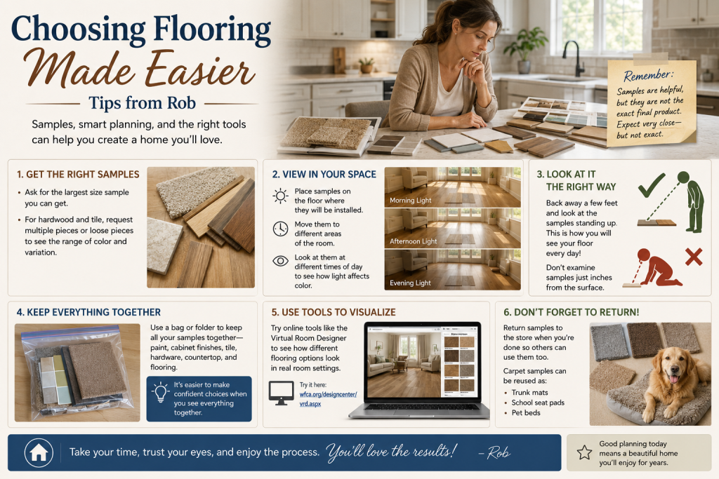 choosing flooring samples