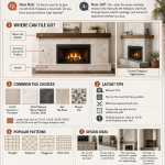 tile over brick fireplace