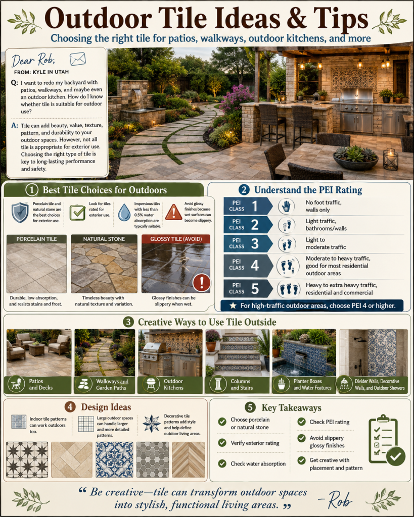outdoor tile ideas