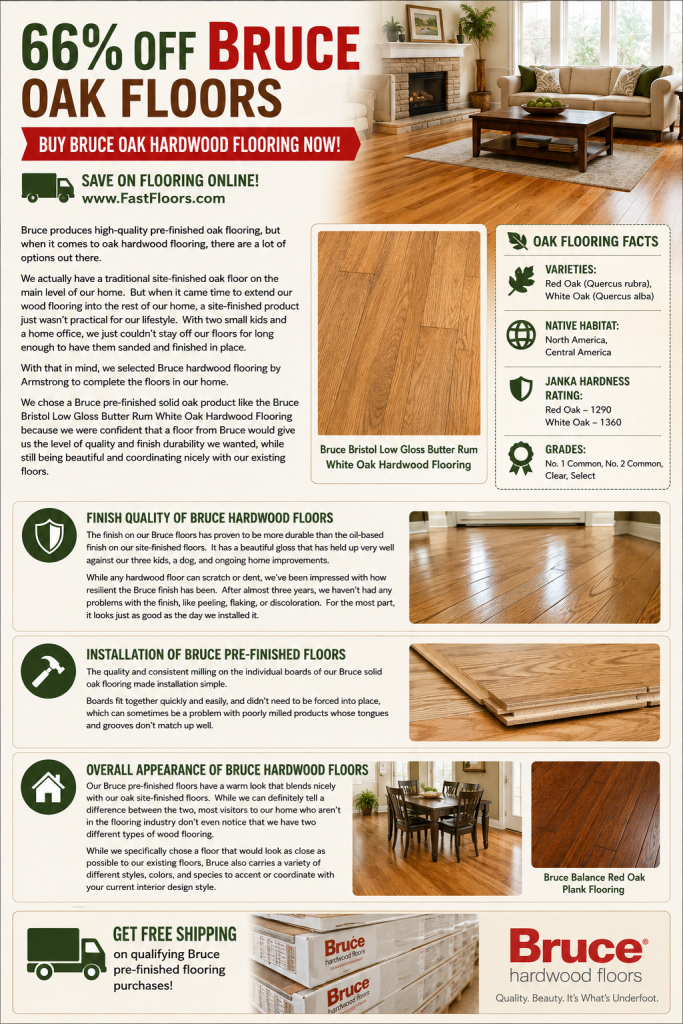Bruce oak hardwood flooring