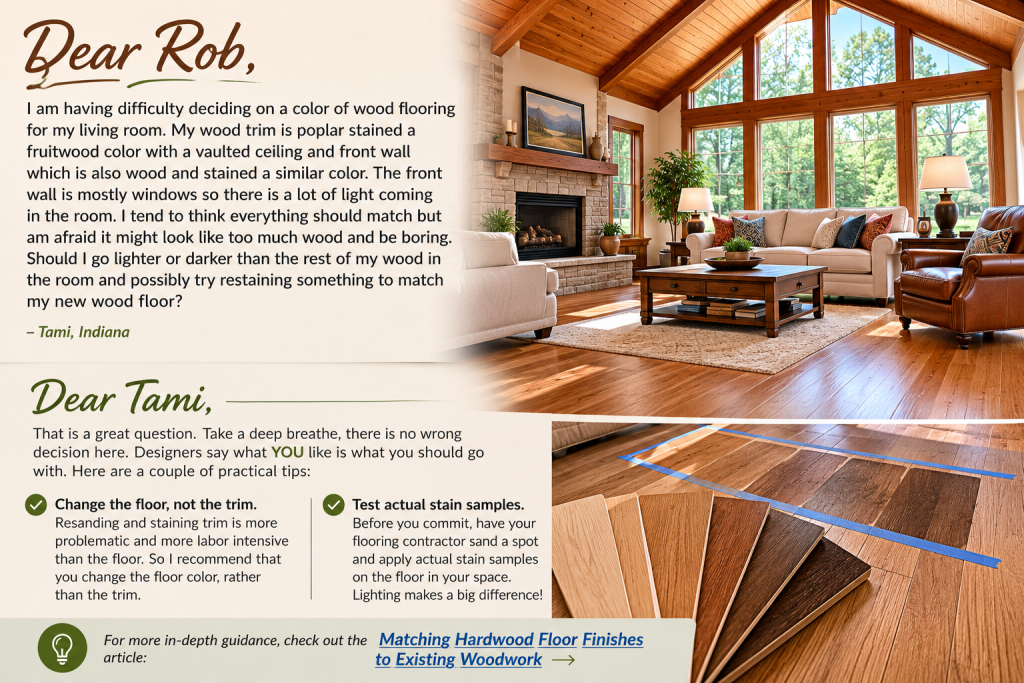 matching hardwood floors to existing woodwork