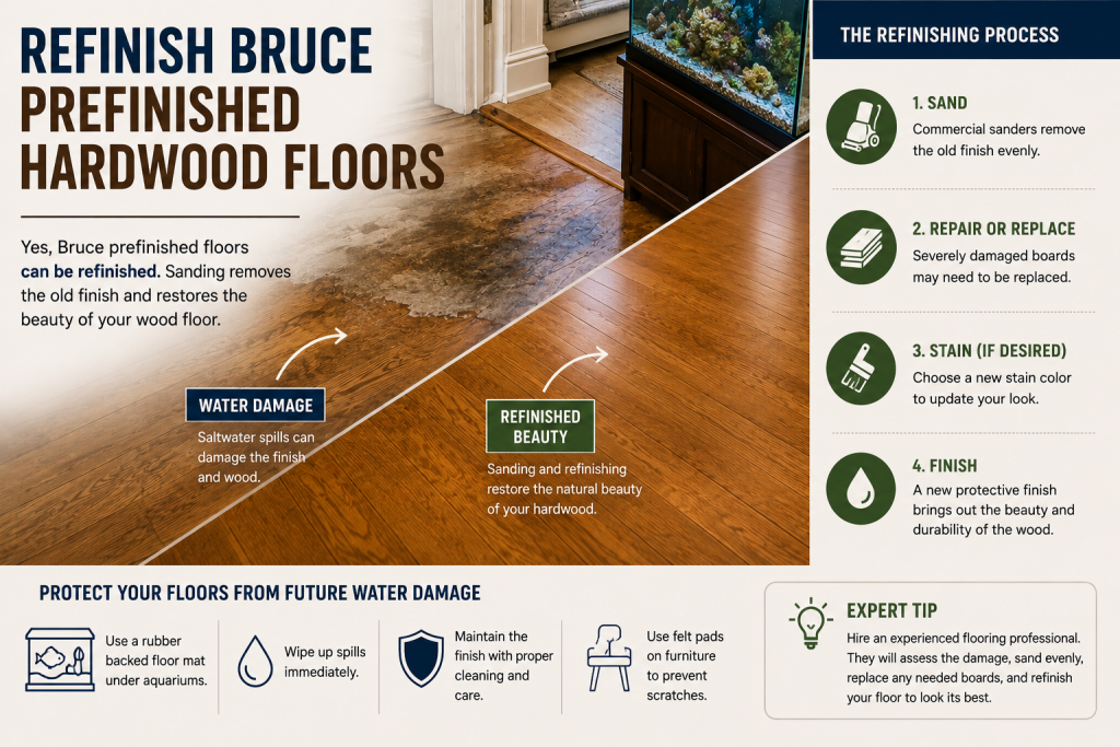 refinish Bruce prefinished hardwood floors
