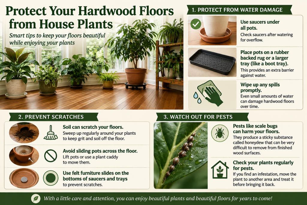 protect hardwood floors from house plants