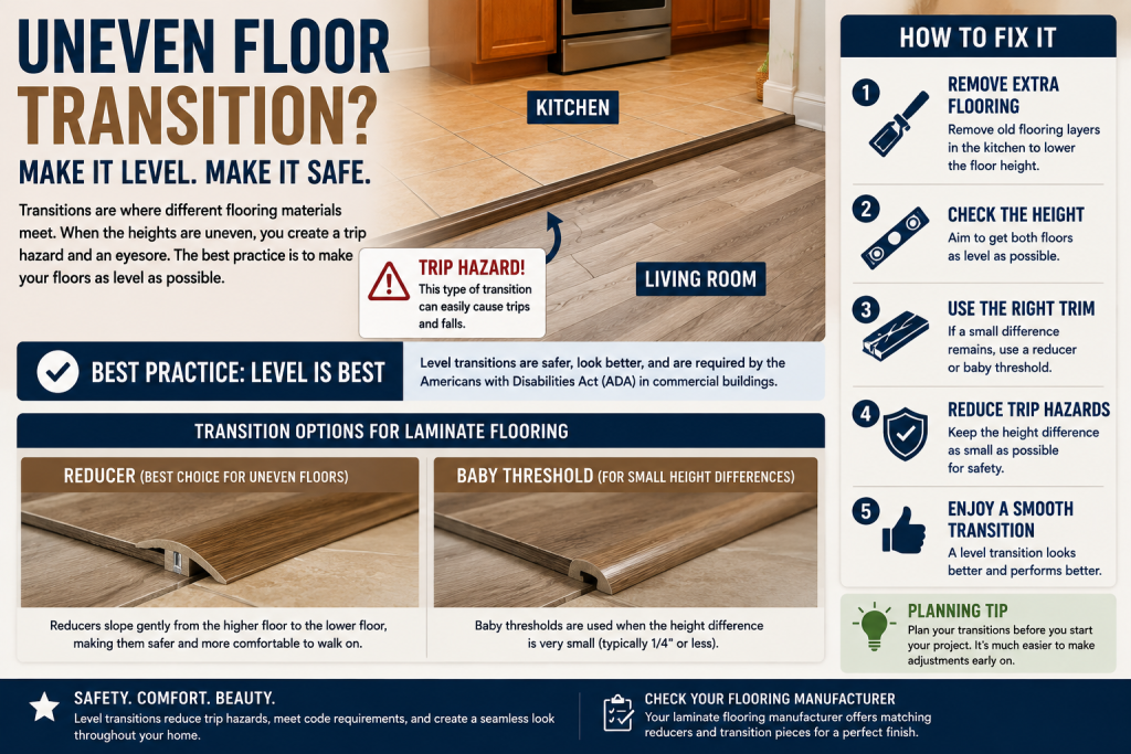 uneven floor transition