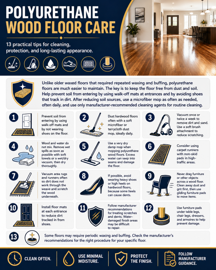 polyurethane wood floor care