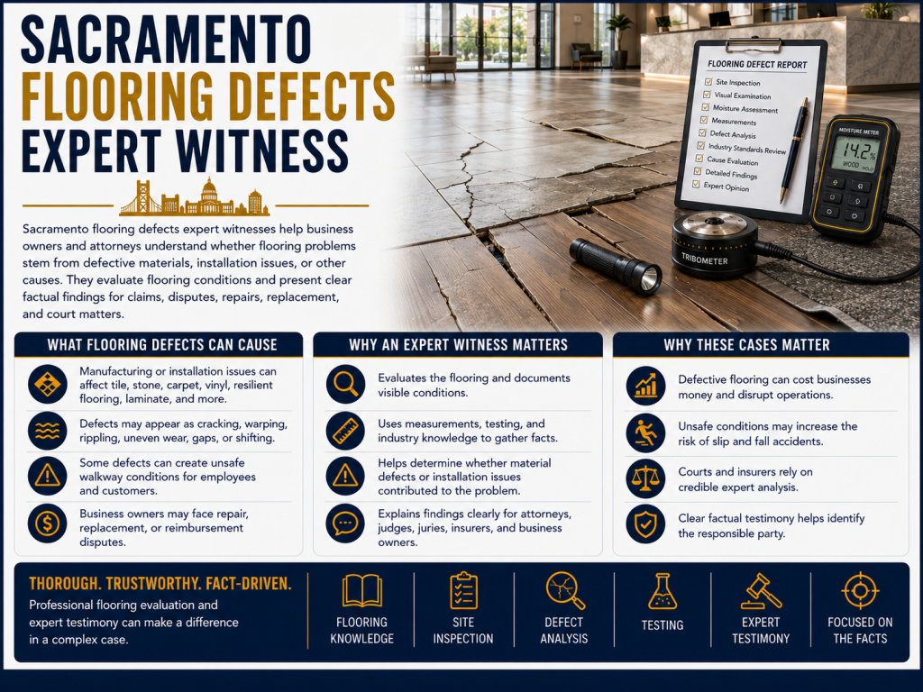 Sacramento flooring defects expert witness