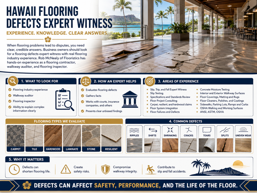 hawaii flooring defects expert witness