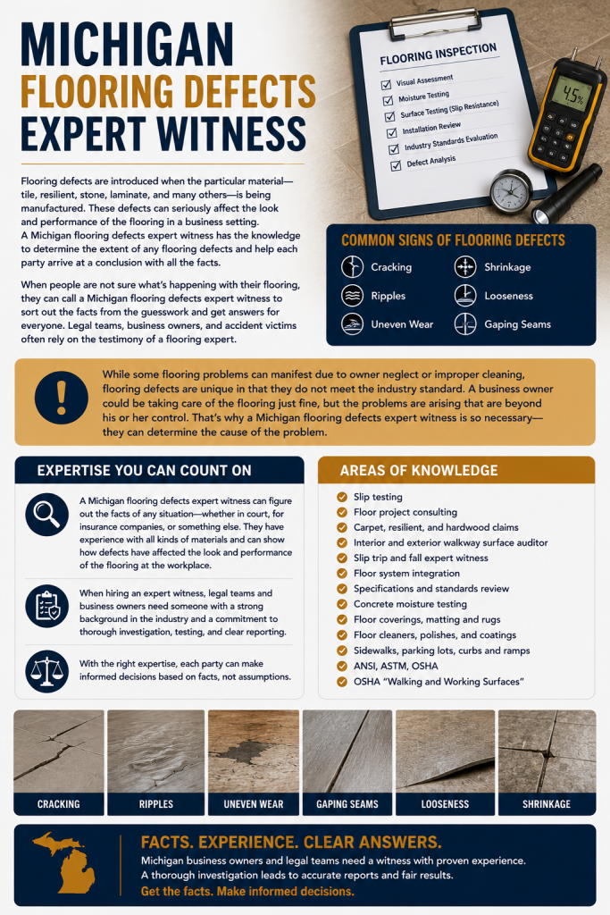 michigan flooring defects expert witness