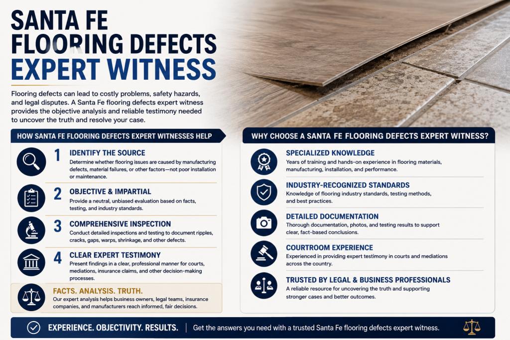 santa fe flooring defects expert witness