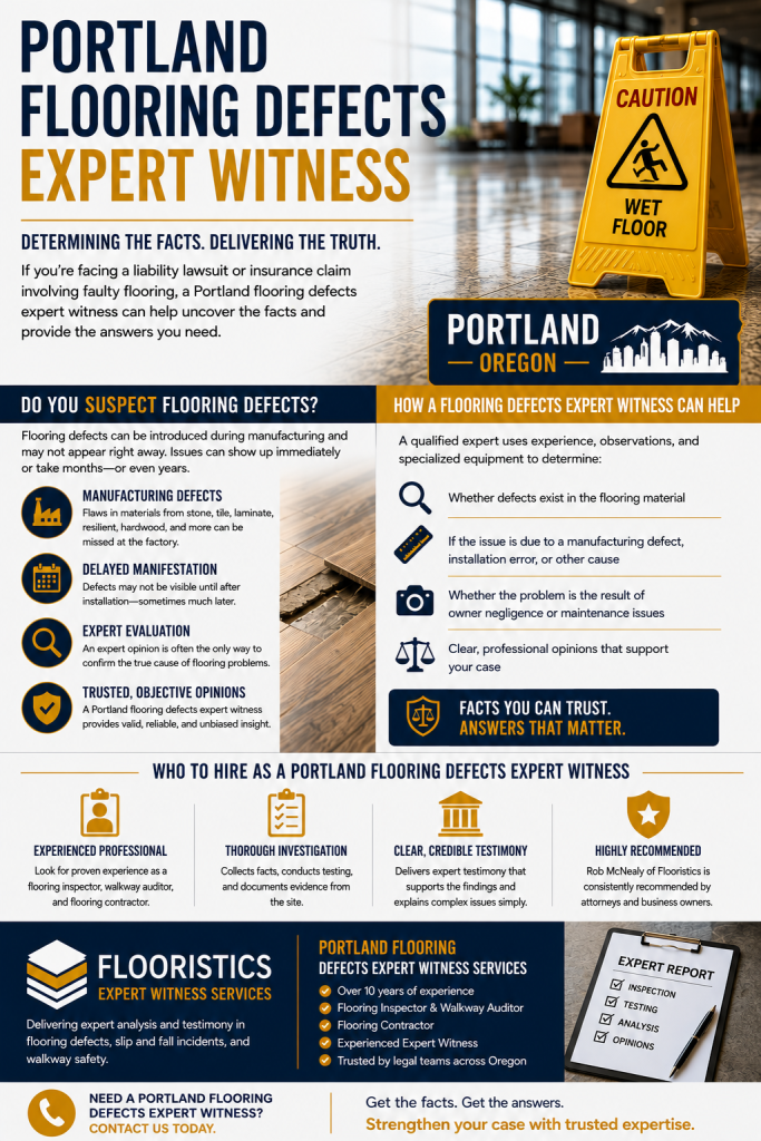 Portland flooring defects expert witness