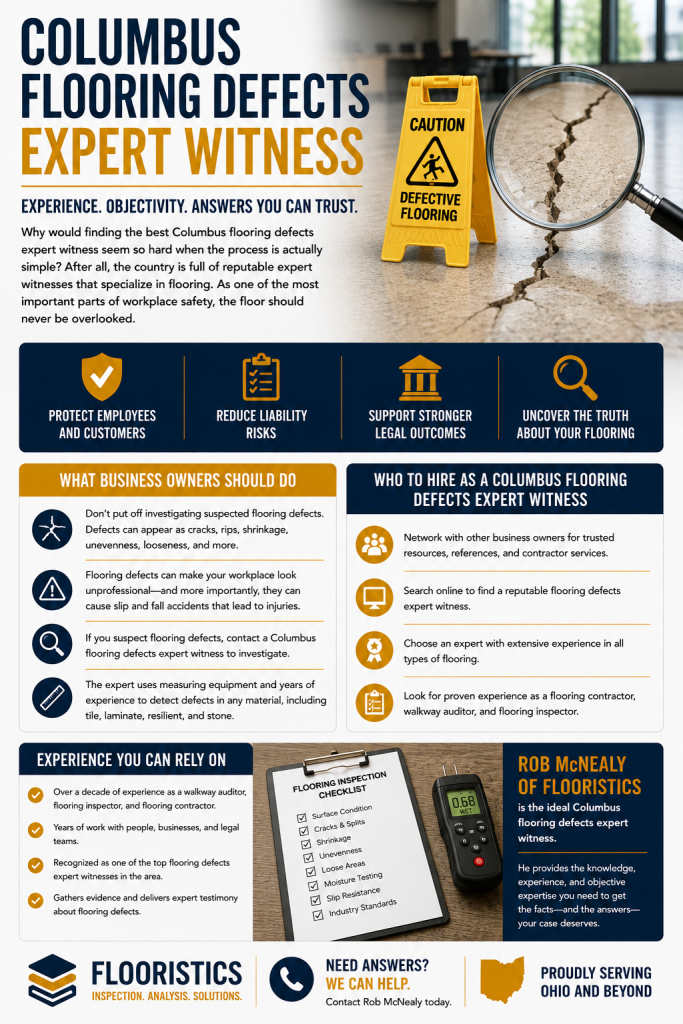 Columbus flooring defects expert witness