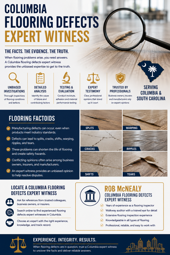 columbia flooring defects expert witness