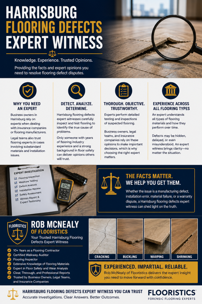 Harrisburg flooring defects expert witness