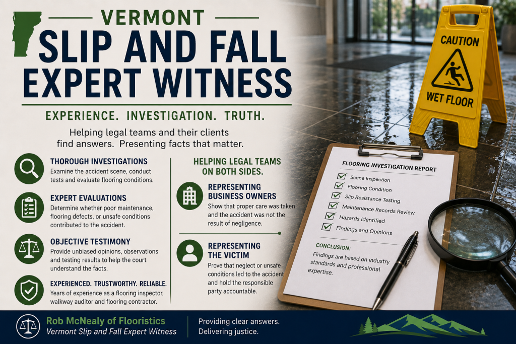 vermont slip and fall expert witness