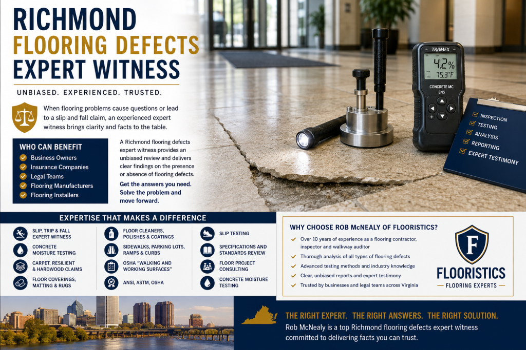 Richmond flooring defects expert witness