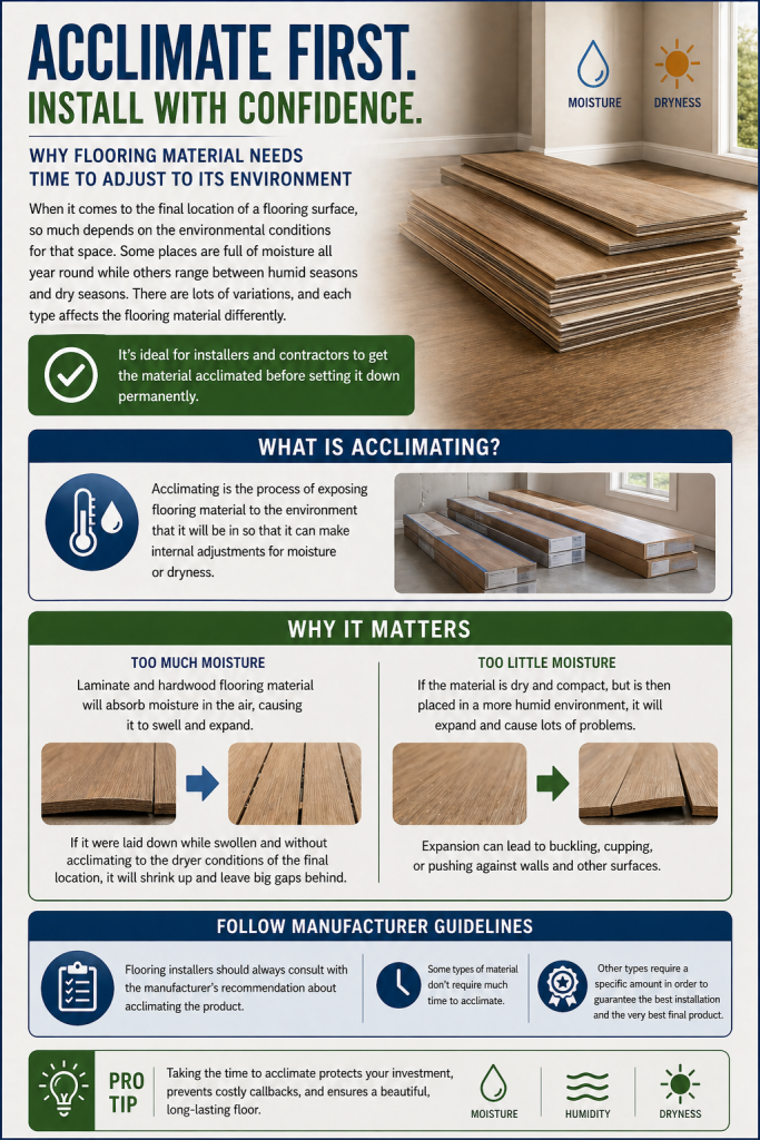 acclimating laminate floor.