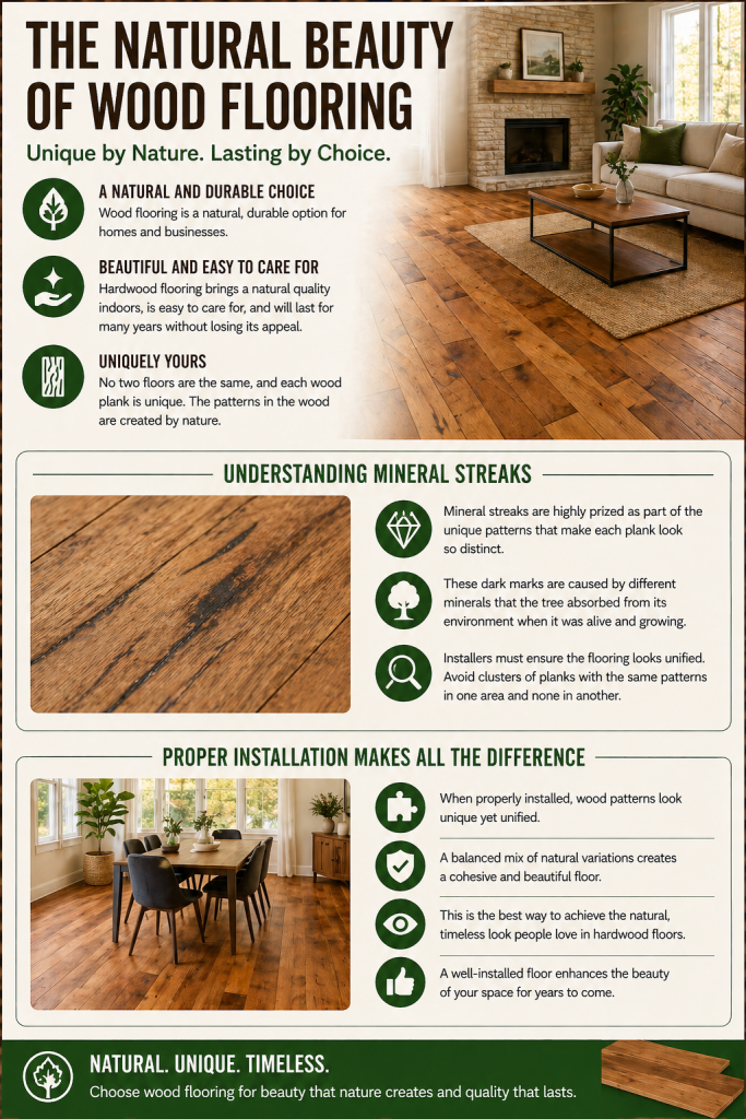 mineral streaks in wood flooring
