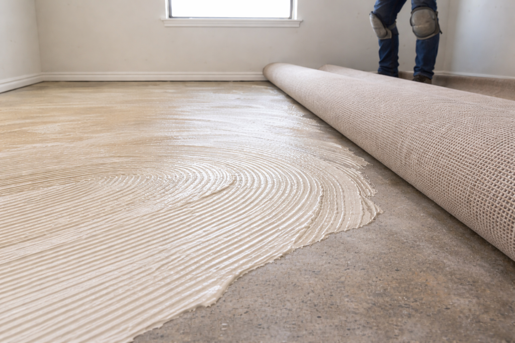 glue down carpet installation