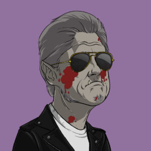 Undead Presidents Bill Clinton Vampire with Sunglasses